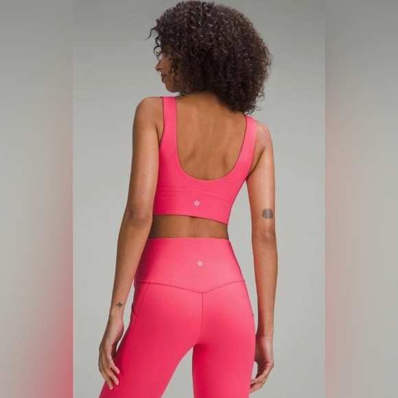 Lululemon Peloton Collaboration NWT Align V-Neck Sports Bra Glaze Pink Size 4 - Picture 2 of 9